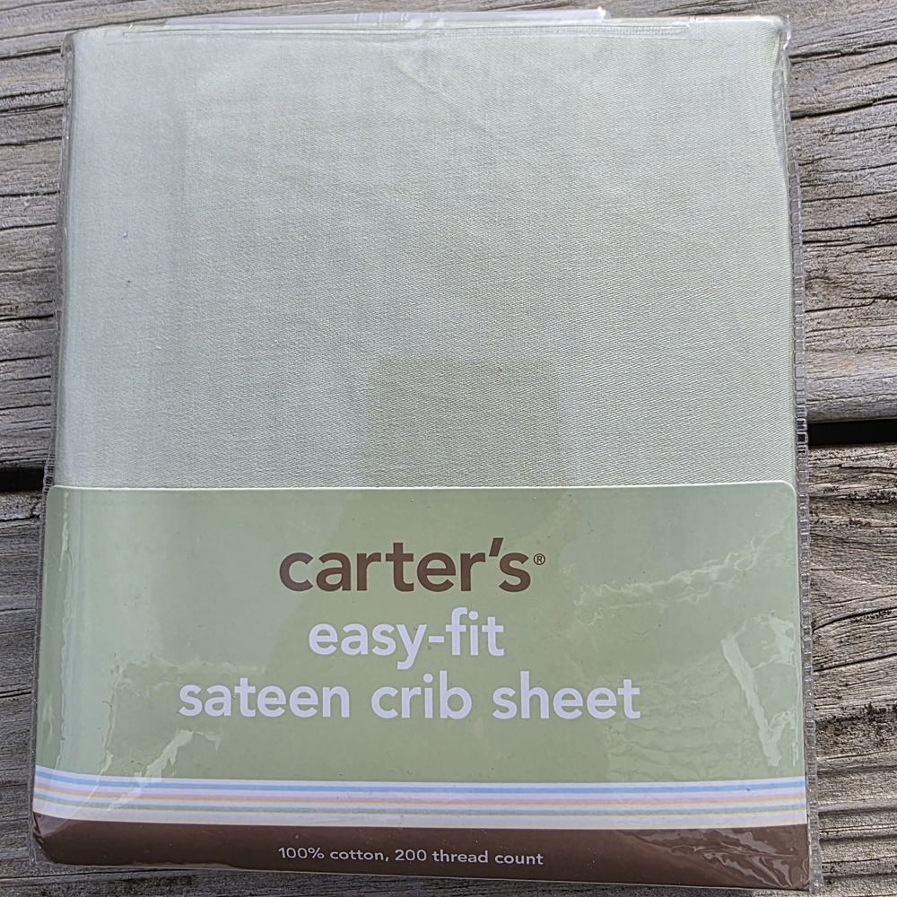 Carter's Soft Cream Sateen Crib Sheet